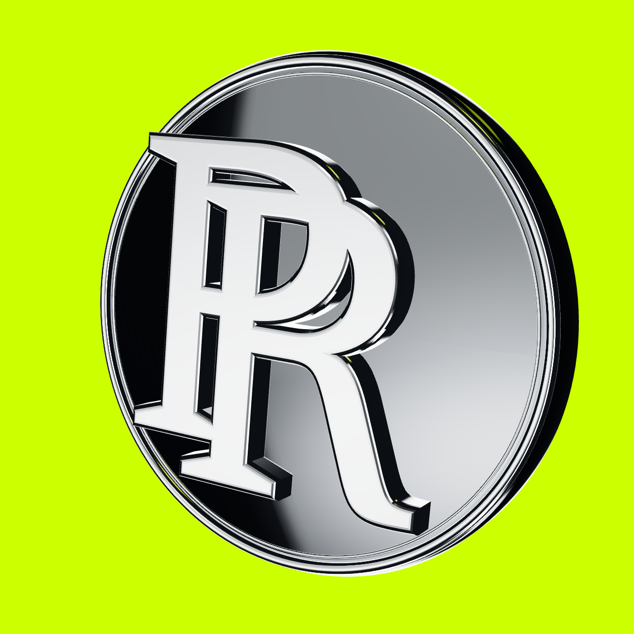 Chrome PR fan monogram