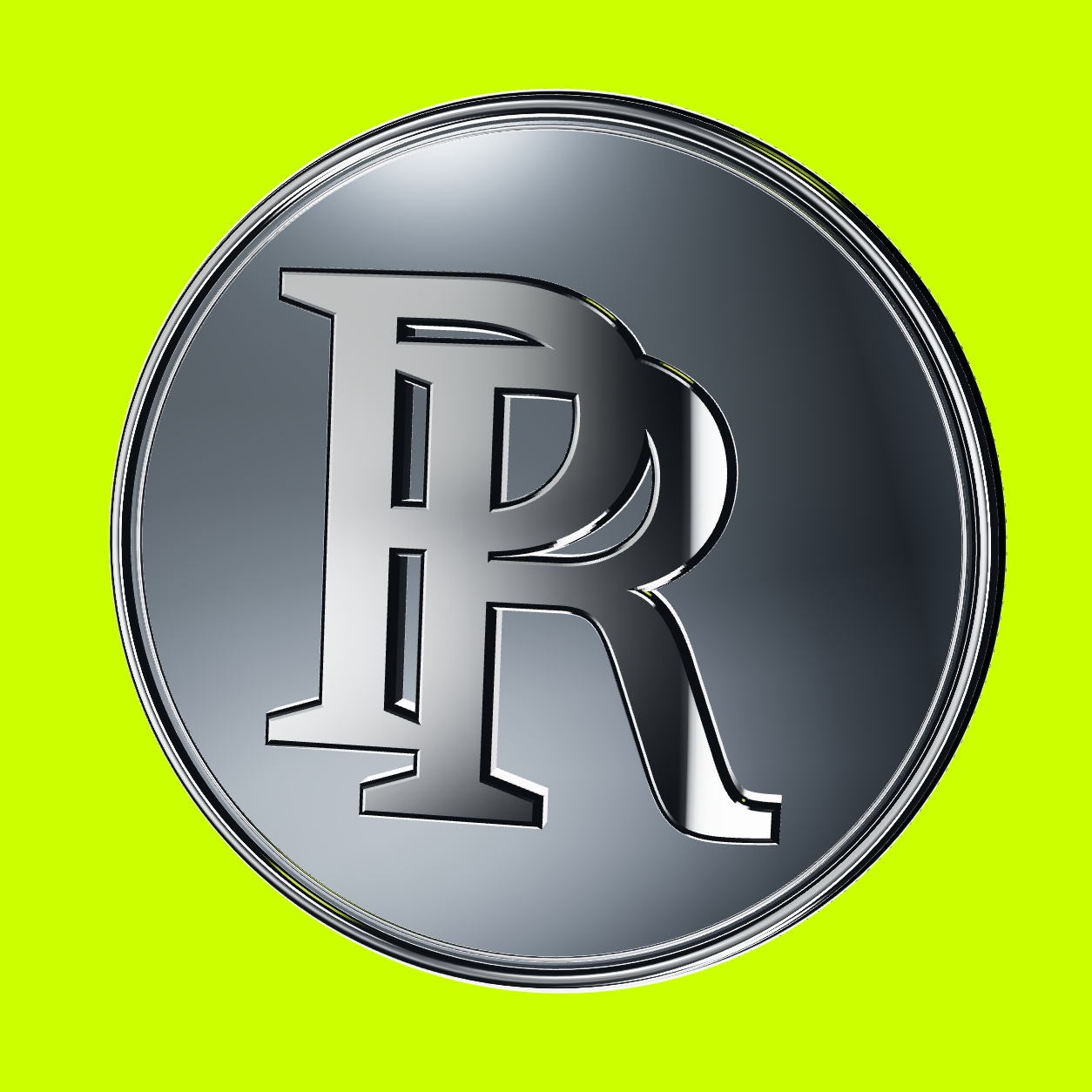Chrome PR fan monogram